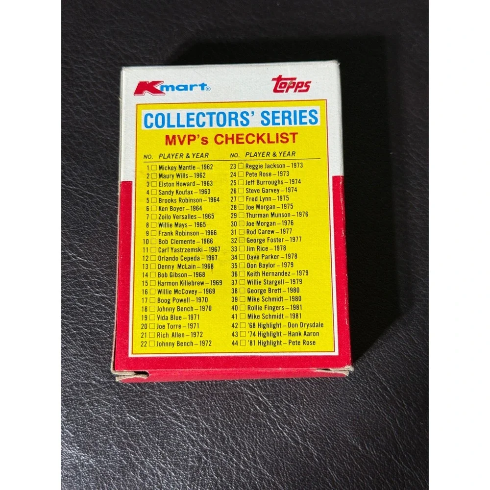 1982 Topps Kmart 20th Anniversary Baseball Cards Box Set AL NL MVPs 44 Cards